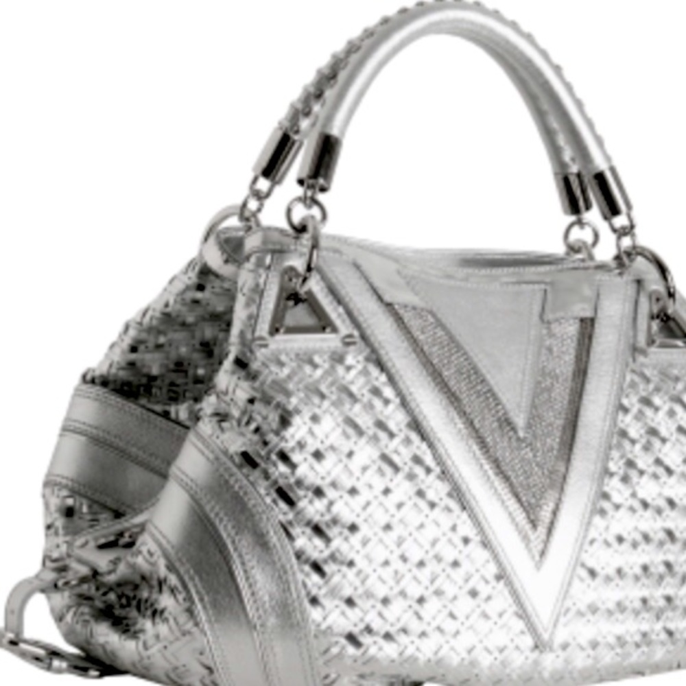 Authentic Vintage Versace. Vibrant Versace Metallic Tote
